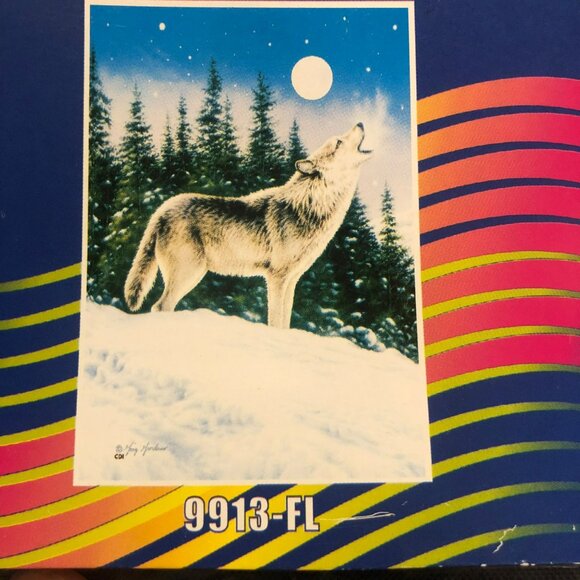 Custom Decor Howling Wolf Moon Flag 9913FL 28" x 40" All Weather - Picture 1 of 4